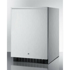 Summit 24" Wide Outdoor All-Refrigerator with 4.6 cu. ft. Capacity, 3 Glass Shelves, Right Hinge with Reversible Doors, with Door Lock, Frost Free Defrost Energy Star Certified - SPR627OSCSS