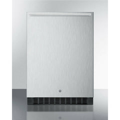 Summit 24" Wide Outdoor All-Refrigerator with 4.6 cu. ft. Capacity, 3 Glass Shelves, Right Hinge with Reversible Doors, with Door Lock, Frost Free Defrost Energy Star Certified - SPR627OSCSS