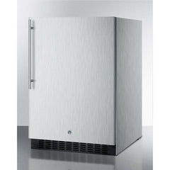 Summit 24" Wide Outdoor All-Refrigerator with 4.6 cu. ft. Capacity, 3 Glass Shelves, Right Hinge with Reversible Doors, with Door Lock, Frost Free Defrost Energy Star Certified - SPR627OSCSS
