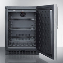 Summit 24" Wide Outdoor All-Refrigerator (Panel Not Included) with 4.6 cu.ft. Capacity, 3 Glass Shelves, Right Hinge, Frost Free Defrost Energy Star Certified, Adjustable Glass Shelves, Frost-Free Operation, Digital Thermostat, CFC Free - SPR627OS