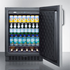 Summit 24" Wide Outdoor All-Refrigerator (Panel Not Included) with 4.6 cu.ft. Capacity, 3 Glass Shelves, Right Hinge, Frost Free Defrost Energy Star Certified, Adjustable Glass Shelves, Frost-Free Operation, Digital Thermostat, CFC Free - SPR627OS