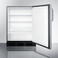 Summit 24" Wide Outdoor All-Refrigerator, with 5.5 cu. ft. Capacity, 3 Glass Shelves, Right Hinge, with Door Lock, Automatic Defrost ADA Compliant - SPR7BOSSTADA