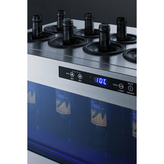 Summit 36" Wine Cooler with 6-12 Bottle Capacity, Digital Control, LED Light, Compressor Cooling, ETL Approved, Digital Thermostat, Automatic Defrost, CFC Free, High/Low Temperature Alarm, Control panel lock, Adjustable LED lighting - STC
