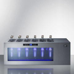Summit 36" Wine Cooler with 6-12 Bottle Capacity, Digital Control, LED Light, Compressor Cooling, ETL Approved, Digital Thermostat, Automatic Defrost, CFC Free, High/Low Temperature Alarm, Control panel lock, Adjustable LED lighting - STC