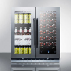 Summit 30" Wide Built-In Wine/Beverage Center with 5.8 cu. ft. Capacity Lock, 10 Shelves Including Wine Racks, Digital Thermostat - SWBV3067B