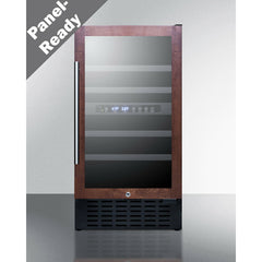 Summit 18" Wide Built-In Wine Cellar (Panel Not Included) with 28 Bottle Capacity, Right Hinge, Glass Door, With Lock, 4 Extension Wine Racks, Digital Control, LED Light, Compressor Cooling, ETL Approved - SWC182Z