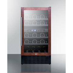 Summit 18" Wide Built-In Wine Cellar (Panel Not Included) with 28 Bottle Capacity, Right Hinge, Glass Door, With Lock, 4 Extension Wine Racks, Digital Control, LED Light, Compressor Cooling, ETL Approved - SWC182Z