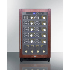 Summit 18" Wide Built-In Wine Cellar, ADA Compliant with 34 Bottle Capacity, Right Hinge, Glass Door, With Lock, 5 Extension Wine Racks, Digital Control, LED Light, Compressor Cooling, ETL Approved - SWC1840B