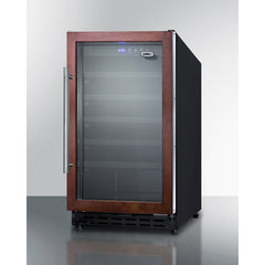Summit 18" Wide Built-In Wine Cellar, ADA Compliant with 34 Bottle Capacity, Right Hinge, Glass Door, With Lock, 5 Extension Wine Racks, Digital Control, LED Light, Compressor Cooling, ETL Approved - SWC1840B