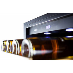 Summit 24" Wide Wine Cellar With Lock, 14 Extension Wine Racks, Digital Control, LED Light, ETL Approved, Digital Thermostat, Dual Zone, Built-In capable - SWC1875B