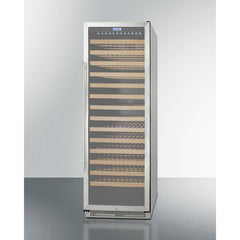 Summit 24" Wide Single Zone Wine Cellar with 165 Bottle Capacity, Right Hinge, Glass Door, With Lock, 14 Extension Wine Racks, Digital Control, LED Light, Compressor Cooling, ETL Approved, Digital Thermostat - SWC1926B