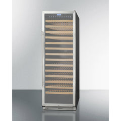 Summit 24" Wide Single Zone Wine Cellar with 165 Bottle Capacity, Right Hinge, Glass Door, With Lock, 14 Extension Wine Racks, Digital Control, LED Light, Compressor Cooling, ETL Approved, Digital Thermostat - SWC1926B