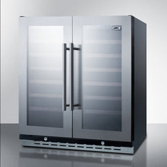 Summit 30" Wide Built-In Wine Cellar with 66 Bottle Capacity, Both Hinge, Glass Door, With Lock, 12 Extension Wine Racks, Digital Control, LED Light, Compressor Cooling, ETL Approved, CFC Free, Digital Thermostat, Automatic Defrost - SWC3066B