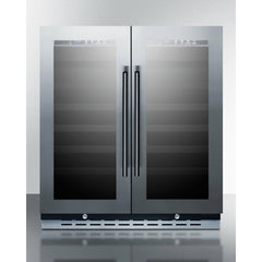 Summit 30" Wide Built-In Wine Cellar with 66 Bottle Capacity, Both Hinge, Glass Door, With Lock, 12 Extension Wine Racks, Digital Control, LED Light, Compressor Cooling, ETL Approved, CFC Free, Digital Thermostat, Automatic Defrost - SWC3066B