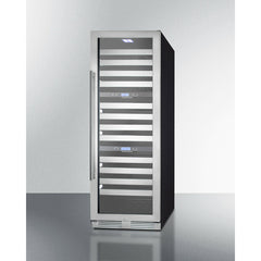 Summit 24" Wide Triple Zone Wine Cellar with 149 Bottle Capacity, Right Hinge, Glass Door, With Lock, 12 Extension Wine Racks, Digital Control, LED Light, Compressor Cooling, ETL Approved, Digital Thermostat, Factory Installed Lock, CFC Free - SWCP1988T