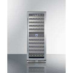 Summit 24" Wide Dual-Zone Wine Cellar with 116 Bottle Capacity, Right Hinge, Glass Door, With Lock, 10 Extension Wine Racks, Digital Control, LED Light, Compressor Cooling, ETL Approved, ETL, Digital Thermostat, CFC Free - SWCP2116