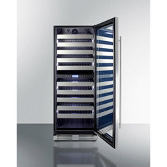 Summit 24" Wide Dual-Zone Wine Cellar with 116 Bottle Capacity, Right Hinge, Glass Door, With Lock, 10 Extension Wine Racks, Digital Control, LED Light, Compressor Cooling, ETL Approved, ETL, Digital Thermostat, CFC Free - SWCP2116