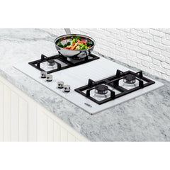 Summit 30" White Gas Cooktop - GC43