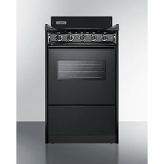 Summit 20" Wide Electric Coil Range with 4 Coil Elements, 2.46 cu. ft. Total Oven Capacity, Viewing Window, Storage Drawer, ADA Compliant - TEM110CW