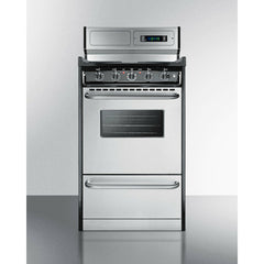 Summit 20" Wide Electric Coil Range with 4 Coil Elements, 2.46 cu. ft. Total Oven Capacity, Viewing Window, Storage Drawer, Porcelainized Cooking Surface - TEM130BKWY