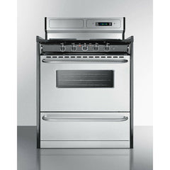 Summit 30" Wide Electric Coil Range with 4 Coil Elements, 3.7 cu. ft. Oven Capacity, Storage Compartment, Oven Window, Adjustable Oven Racks - TEM230BKWY