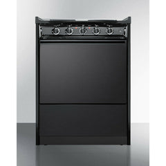 Summit 24" Wide Electric Coil Range with 4 Elements, 2.92 cu. ft. Total Oven Capacity, Storage Drawer, ADA Compliant, Storage Drawer - TEM610CR