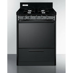 Summit 24" Wide Gas Range, Open Burners with Natural Gas, 4 Open Burners, 2.92 cu. ft. Total Oven Capacity, Broiler Drawer, ADA Compliant - TNM6107C