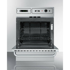 Summit 24" Wide Gas Wall Oven with Removable Door, LP Conversion, Electronic Ignition, Porcelain Interior, Lower Broiler, Digital Clock - TTM7212