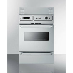 Summit 24" Wide Gas Wall Oven with Removable Door, LP Conversion, Electronic Ignition, Porcelain Interior, Lower Broiler, Digital Clock - TTM7212