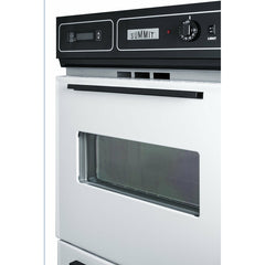 Summit 24" Wide Gas Wall Oven with Broiler Drawer, 2 Oven Racks, Timer, LP Convertible in White - WTM7212KW