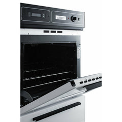 Summit 24" Wide Gas Wall Oven with Broiler Drawer, 2 Oven Racks, Timer, LP Convertible in White - WTM7212KW