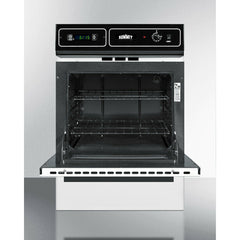 Summit 24" Wide Gas Wall Oven with Broiler Drawer, 2 Oven Racks, Timer, LP Convertible in White - WTM7212KW