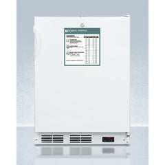 Summit 24" Wide Built-In All-Freezer, ADA Compliant with 3.5 cu. ft. Capacity, Field Reversible Doors, Right Hinge, Manual Defrost - VT65MLBIADAGP