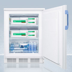 Summit 24" Wide Built-In All-Freezer with 3.2 Cu. Ft. Capacity, Slide-out Drawers, Digital Thermostat, NIST Calibrated Temperature/Alarm, Buffered Temperature Probe - VT65MLBIMED2