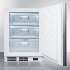 Summit 24" Wide Built-In All-Freezer with 3.5 cu. ft. Capacity, Right Hinge, Manual Defrost, ADA Compliant, Approved for Medical Use - VT65MLBIIFADA