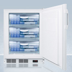Summit 24" Wide Built-In All-Freezer, ADA Compliant with 3.2 cu. ft. Capacity, Right Hinge, Manual Defrost, ADA Compliant, Factory Installed Lock - VT65MLBIPLUS2ADA