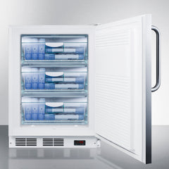 Summit 24" Wide Built-In All-Freezer, ADA Compliant with 3.5 cu. ft. Capacity, Right Hinge, Manual Defrost, ADA Compliant, Approved for Medical Use - VT65MLBISS