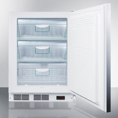 Summit 24" Wide All-Freezer, ADA Compliant with 3.5 cu. ft. Capacity, Right Hinge, Manual Defrost, ADA Compliant, Approved for Medical Use - VT65MLSS