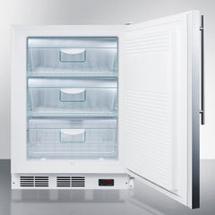 Summit 24" Wide All-Freezer, ADA Compliant with 3.5 cu. ft. Capacity, Right Hinge, Manual Defrost, ADA Compliant, Approved for Medical Use - VT65MLSS