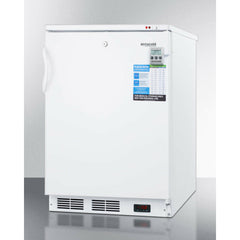 Summit 24" Wide Built-In All-Freezer with 3.2 cu.ft. Capacity, Right Hinge, Manual Defrost, Approved for Medical Use, Factory Installed Lock, CFC Free, - VT65MLBIVAC