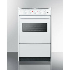 Summit 20" Wide Electric Coil Top Range with 4 Coil Elements, 2.46 cu. ft. Total Oven Capacity, Viewing Window, Storage Drawer, ADA Compliant - WEM110R