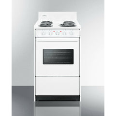 Summit 20" Wide Electric Coil Top Range with 4 Coil Elements, 2.46 cu. ft. Total Oven Capacity, Storage Drawer, ADA Compliant, Storage Drawer - WEM110