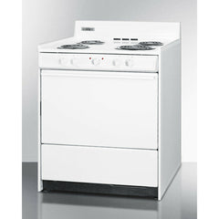 Summit 30" Wide Electric Coil Top Range  with 4 Coil Elements, 3.7 cu. ft. Total Oven Capacity, Storage Drawer, ADA Compliant - WEM210