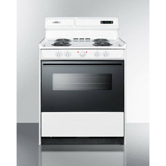 Summit 30" Wide Electric Coil Top Range with 4 Coil Elements, 3.69 cu. ft. Total Oven Capacity, Viewing Window, Storage Drawer - WEM2