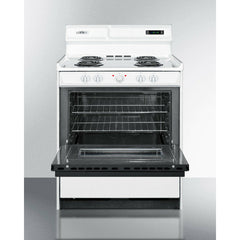 Summit 30" Wide Electric Coil Top Range with 4 Coil Elements, 3.69 cu. ft. Total Oven Capacity, Viewing Window, Storage Drawer - WEM2