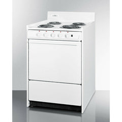 Summit 24" Wide Electric Coil Top Range with 4 Coil Elements, 2.92 cu. ft. Total Oven Capacity, Storage Drawer - WEM6171Q