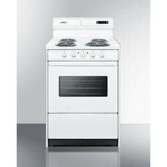 Summit 24" Wide Electric Coil Top Range with 4 Coil Elements, 2.92 cu. ft. Total Oven Capacity, Viewing Window, Storage Drawer - WEM630