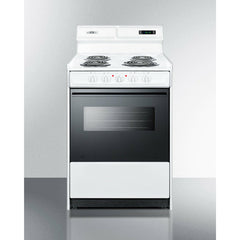 Summit 24" Wide Electric Coil Top Range with 4 Coil Elements, 2.92 cu. ft. Total Oven Capacity, Viewing Window, Storage Drawer - WEM630