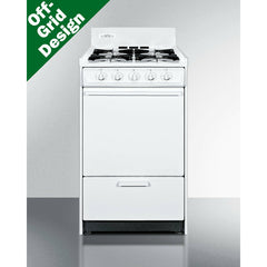 Summit 20" Wide Propane Gas Range, Battery Start with Battery Start, 4 Burners, 2.46 cu. ft. Oven Capacity, Porcelain and Steel Construction - WLM110P
