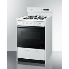 Summit 24" Wide Gas Range with Natural Gas, 4 Open Burners, 2.92 cu. ft. Total Oven Capacity, Viewing Window, Broiler Drawer - WNM6307